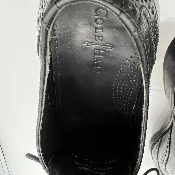Cole Haan Air Madison Wingtip Oxford Mens 10.5 Dress Shoe Black C10145 Timeless - Picture 10 of 16
